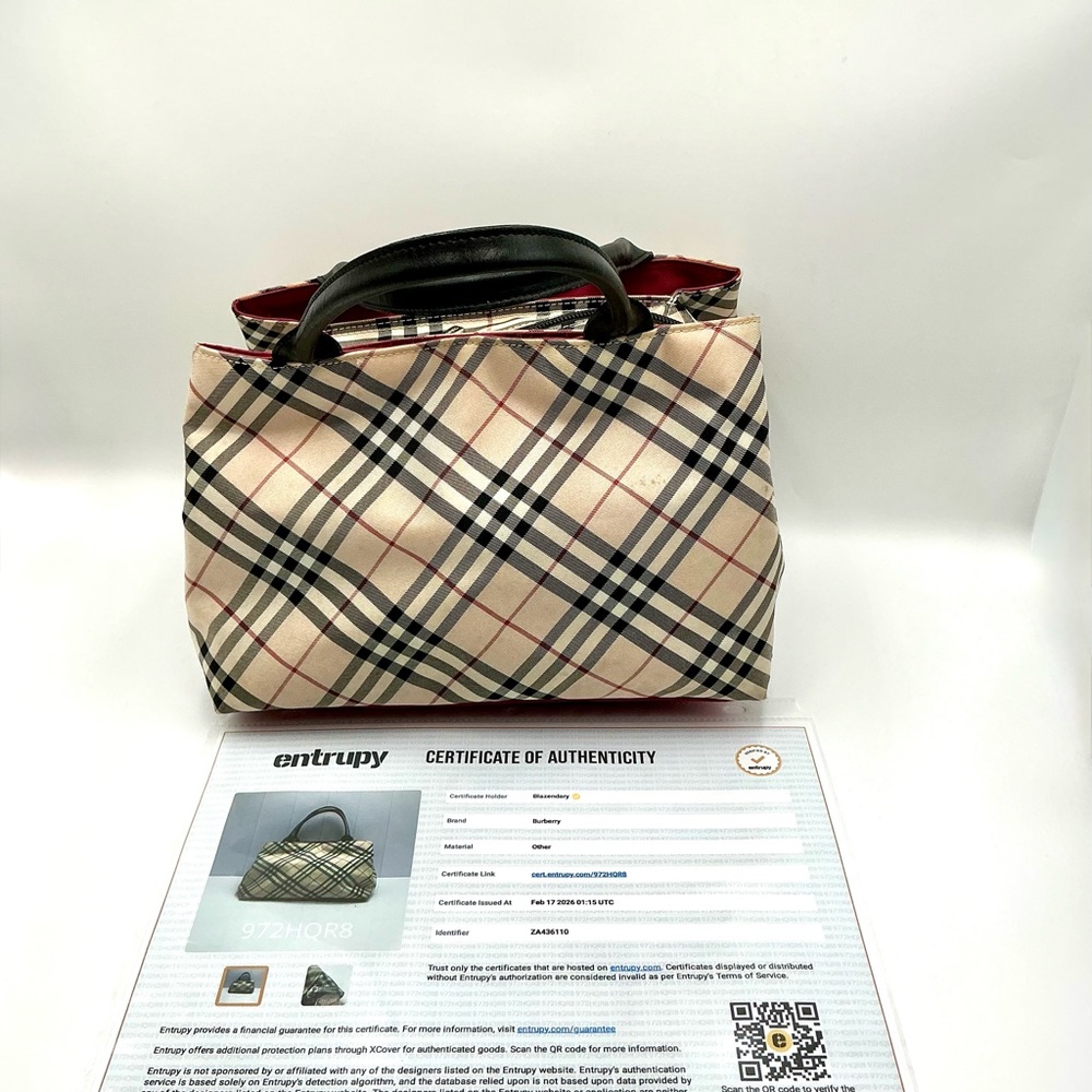 Burberry Nylon Nova Check Handbag #1079 - Picture 2 of 6